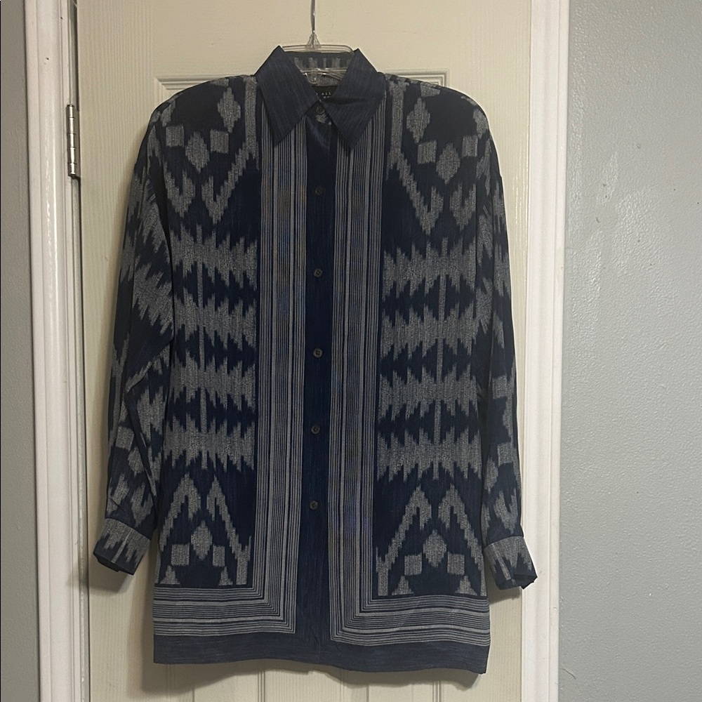 🎭2/$30🎭 Ellen Tracy by Linda Allard blue silk  blouse